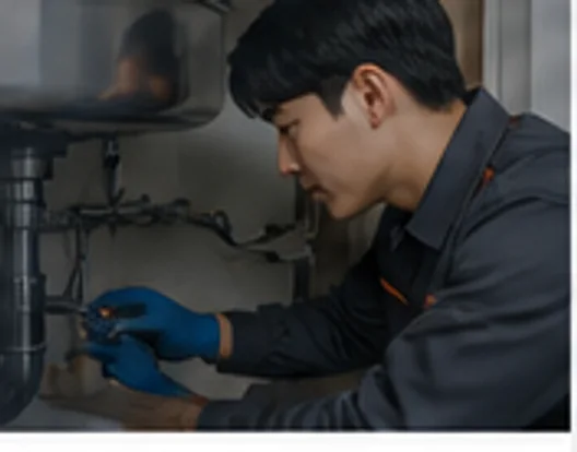 싱크대 아래 배관을 공구로 조이는 바로홈 24 기사