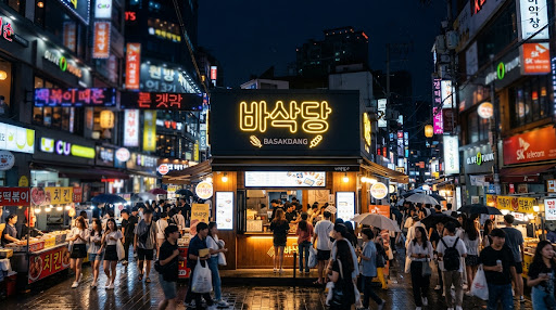 두 번째 튀김을 마치고 건져 올린 순간