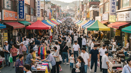 폐장 뒤 다 함께 청소하는 모습