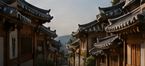 전주 한옥마을의 처마가 이어지는 골목