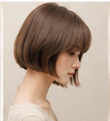 얼굴선을 살린 단발 디자인 컷