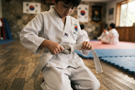호구를 착용하고 겨루는 선수반