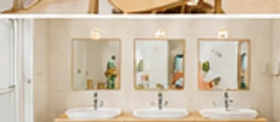 아이 키에 맞춘 낮은 세면대 세 곳