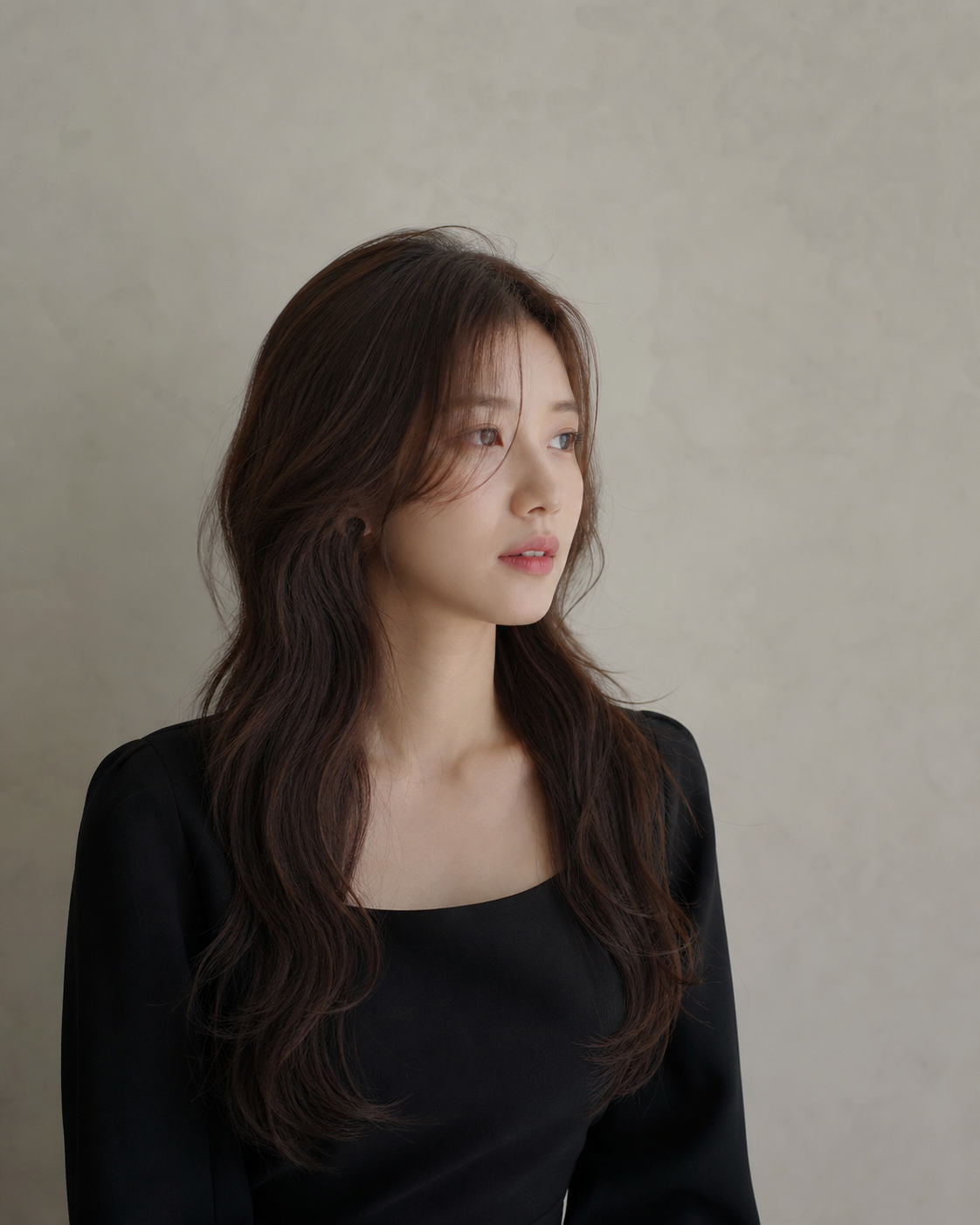 긴 레이어드 헤어 스타일
