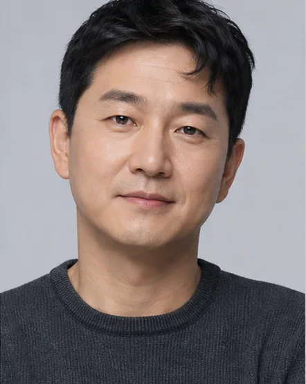 그래파이트 니트를 입은 가상의 성인 남성