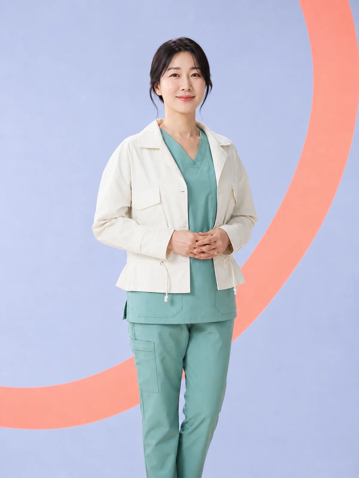 가상의 여성 혈관 초음파 케어 의료진 프로필