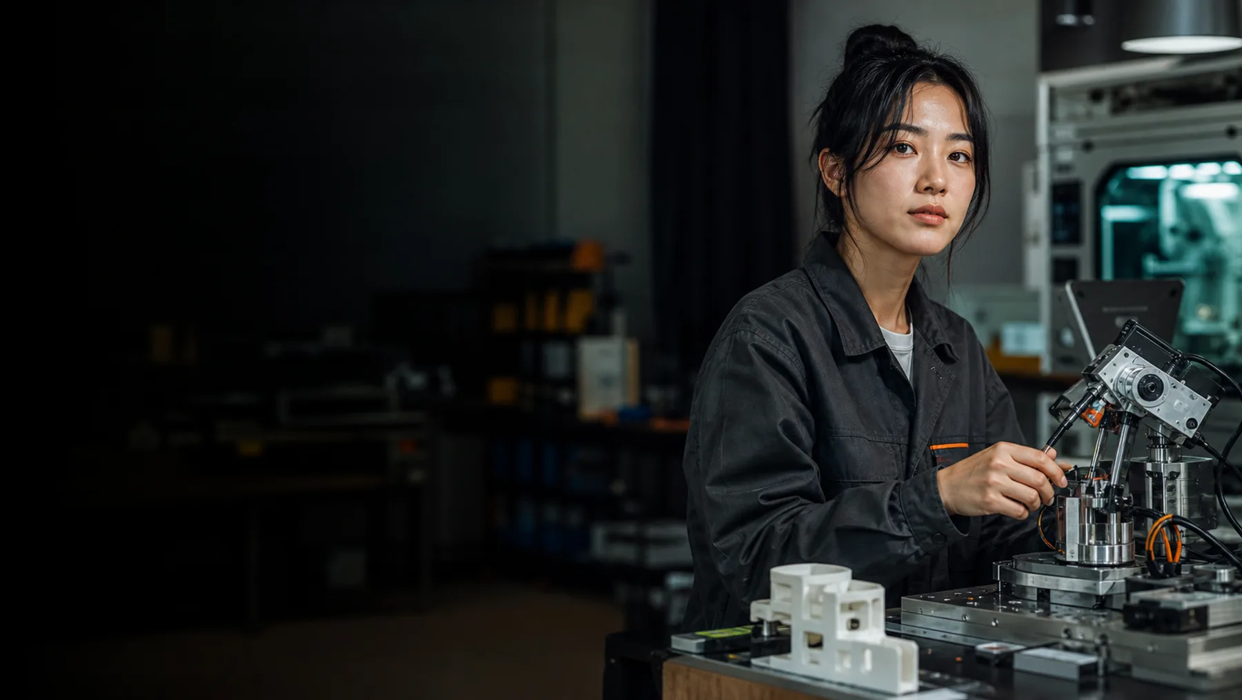디지털 제작 장비를 다루는 포지온 훈련생