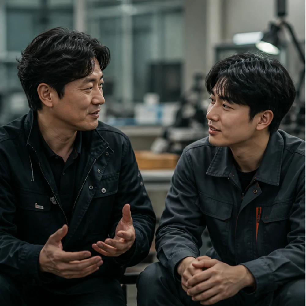 커리어 방향을 상담하는 훈련생과 코치