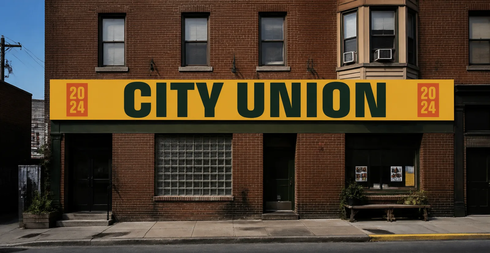 CITY UNION 대형 파사드 사인