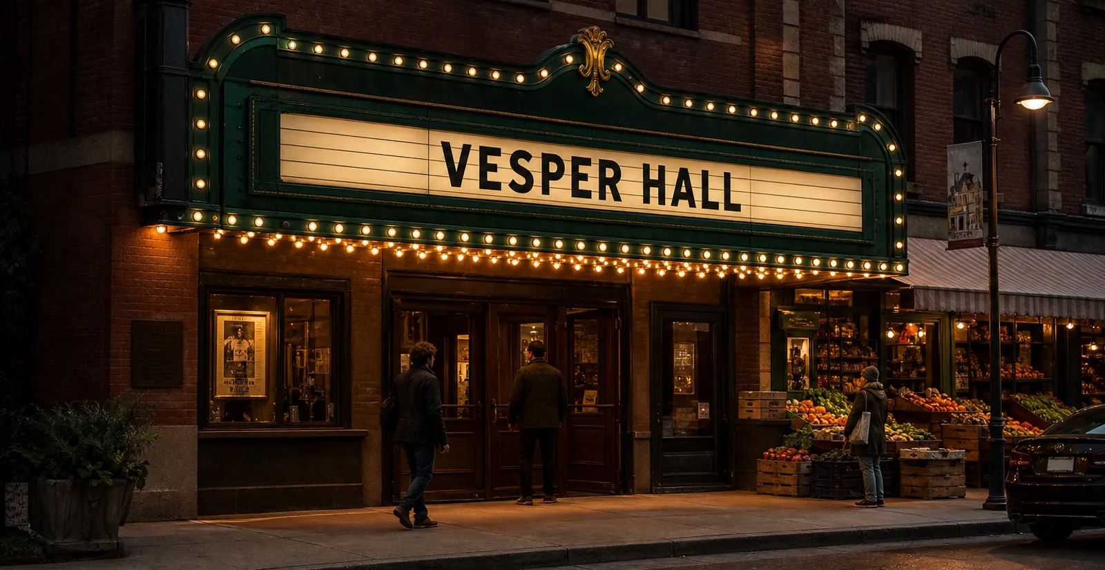 VESPER HALL 마키 사인