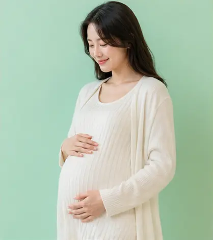 임신 중 편안한 일상을 보내는 여성