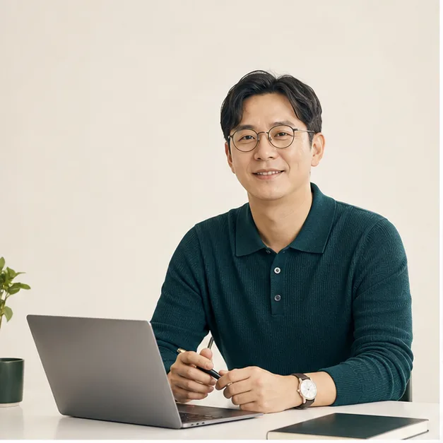 노트북으로 업무를 보는 공인회계사