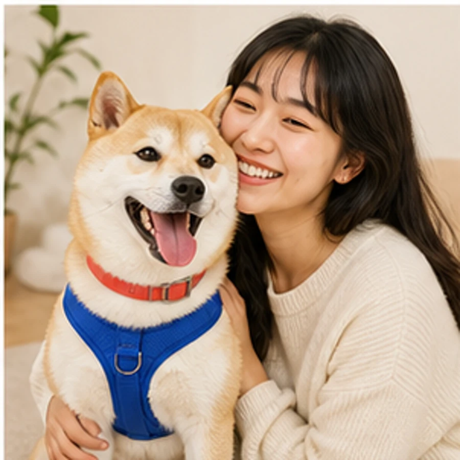 반려견과 함께 웃는 꼬리픽 앰배서더