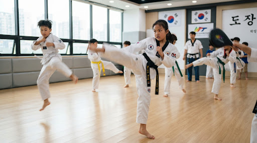 도복 띠 매듭 클로즈업
