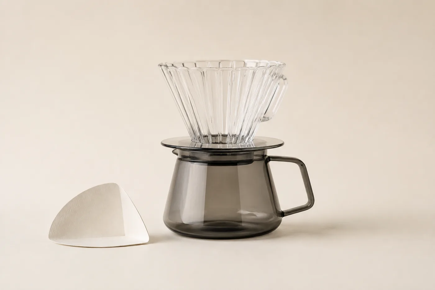 Rib Glass Dripper Set